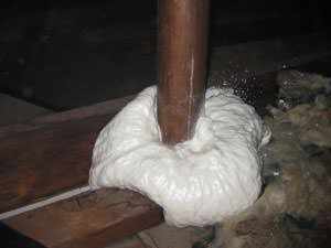 Spray foam being installed in a West Virginia & Pennsylvania home
