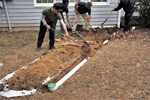 Gutter downspout extension installation